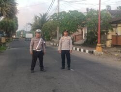 Sat Lantas Polres Karangasem Amankan Jalur Car Free Day, di Jalan Veteran