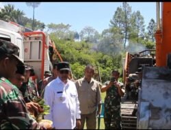 Untuk Keselamatan Alat Berat Dan Damtruk Di Peusijuk Tanda TMMD Ke 126 Di Mulai