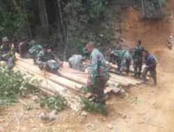 Persiapan Bahan, Satgas TMMD Ke 126 Kodim 0106/Aceh Tengah Bangun Jembatan