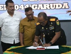 Tandatangani Kontrak Cetak Sawah, Danrem 044/Gapo : Dukung Program Pemerintah, Wujudkan Ketahanan Pangan