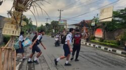 Wujudkan Kamseltibcarlantas dan Cegah Kemacetan, Sat Samapta Polres Karangasem Laksanakan Strong Point Pagi 