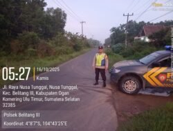 Polsek Belitang III Laksanakan Patroli Huting Pagi Hari Cegah Gangguan Kamtibmas