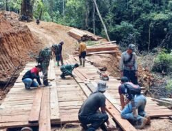 Pengerjaan Jembatan TMMD ke-126 di Aceh Tengah Capai 50 Persen