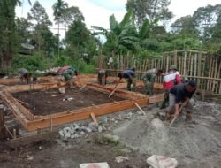Anggota Satgas TMMD ke-126 Kodim 0106/Aceh Tengah Mulai Membangun Pondasi RTLH