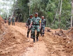 Tim Wasev TNI Kunjungi Lokasi Pelaksanaan TMMD ke-126 di Aceh Tengah