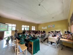 Tumbuhkan Kesadaran,Tim Satgas TMMD ke 126 Berikan Penyuluhan Hukum Dan Kamtibmas