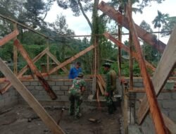TNI dan Warga Gotong Royong Wujudkan Hunian Layak bagi Ibu Kasnawati di Desa Roteh