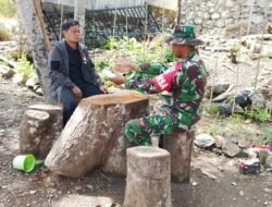 Babinsa Koramil 06/Jagong Laksanakan Komsos dengan Warga Desa Telege Sari
