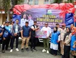 Gubernur Aceh Salurkan Bantuan Masa Panik ke Nagan Raya