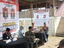 Polsek Lut Tawar Kawal Ketat Jalannya Pemilihan Reje di Kampung Teluk One-One