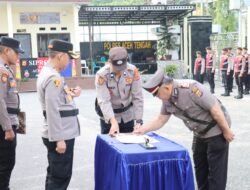 Kapolres Aceh Tengah Pimpin Sertijab Kabag Ren, Kasat Samapta dan Kapolsek