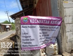 Proyek SPAL di Desa Kemiri RT 008/002 yang Dikerjakan oleh CV Bangun Jaya Diduga Tidak Menggunakan Hamparan, PPTK Kecamatan Kemiri Harus Bertindak!