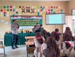 Polsek Linge Hadiri dan Mengisi Kegiatan Penyuluhan Bahaya Narkoba, Hukum, dan Kamtibmas dalam Rangka TMMD ke-126 Kodim 0106/Aceh Tengah