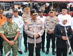 Kapok Sahli Mewakili Pangdam Brawijaya Hadiri Apel Kesiapan Tanggap Darurat Bencana di Mapolda Jatim