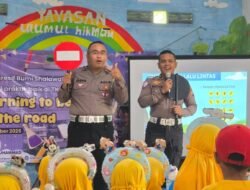 Polantas Menyapa” Kunjungi Sekolahan Al Hikmah Tanamkan Keselamatan Berlalu Lintas Sejak Dini