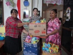 Sentuhan Kasih Satgas Humas Damai Cartenz, kepada Siswa Siswi Sekolah Minggu GKI Alfa Omega Kotaraja