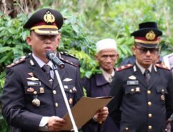 Kapolres Aceh Tengah Pimpin Pemakaman Tradisi Kepolisian Alm Bripka Ruhdi Fitrah