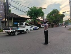 Pastikan Car Free Day Lancar, Sat Lantas Polres Karangasem Amankan Jalur Jalan Veteran