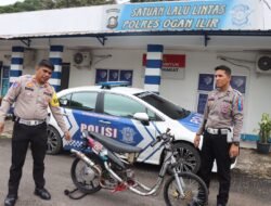 Satlantas Polres Ogan Ilir Tindak Tegas Aksi Balap Liar, Satu Motor Diamankan untuk Proses Hukum