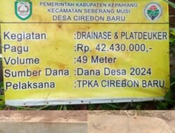 Pekerjaan Dana Desa Cirebon Baru Di Duga Jadi Ajang Korupsi?
