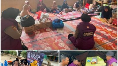 Tim Polwan RI dan Tim Trauma Healing Polri Berikan Dukungan Psikososial untuk Penyintas Banjir dan Personel di Sumbar