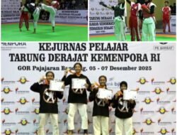 Atlet Kodrat Sidoarjo Harumkan Kabupaten Sidoarjo, pada Kejurnas Pelajar Tarung Derajat Kemenpora RI 2025