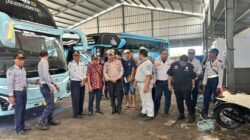 Jelang Operasi Lilin Semeru 2025, Polres dan Dishub Nganjuk “Geruduk” Garasi PO Bus, Pastikan Armada Nataru Laik Jalan