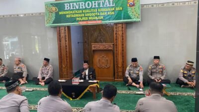 Binrohtal Polres Nganjuk Tekankan Penguatan Iman dan Moral Anggota