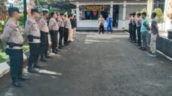 Laksanakan Tugas Piket di Mako, Sat Lantas Polres Karangasem Ikuti Serah Terima Tugas Jaga