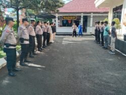 Laksanakan Tugas Piket di Mako, Sat Lantas Polres Karangasem Ikuti Serah Terima Tugas Jaga