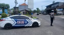 Unit Turjawali Sat Lantas Lakukan Pengaturan dan Penjagaan, di Pos 3 Patung Salak Jasri
