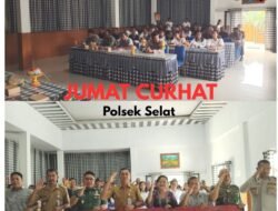 Kapolsek Selat Melaksanakan Giat Jum’at Curhat, Sambangi Tokoh Masyarakat Desa Duda Timur