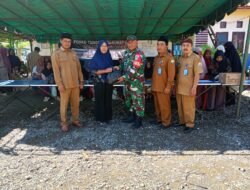 Babinsa Koramil 06/Jagong Dampingi Pembagian Pasar Murah di Desa Jagong Jeget
