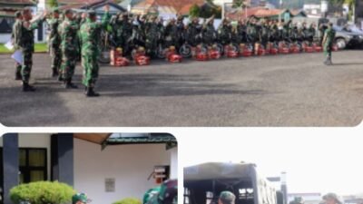 Kodim 0106/Aceh Tengah Kerahkan Personil Untuk Pengamanan Pendistribusian Logistik Dan Pendataan