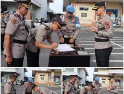 Pimpin Sertijab Sejumlah Pejabat Utama, Kapolres Karangasem, Tekankan Profesionalitas dan Pelayanan Prima
