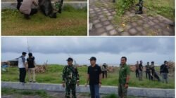 Jaga Kelestarian Ekosistem Pantai, Danramil Pekutatan Gandeng Lintas Sektor Gelar Kerja Bakti