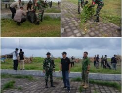 Jaga Kelestarian Ekosistem Pantai, Danramil Pekutatan Gandeng Lintas Sektor Gelar Kerja Bakti