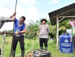 Sumur Bor Bantuan Polres Aceh Timur Siap Dipakai Oleh Warga Korban Banjir di Peureulak