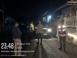 Cegah dan Antisipasi Gangguan Kamtibmas, Polsek Bebandem Intensifkan Blue Light Patrol  