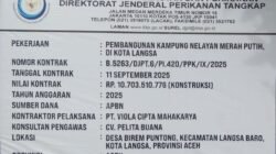 Setelah Di Lakukan Konfirmasi, Oleh Pihak Rekanan Kontraktor Pemilik Proyek Pembangunan Kampung Nelayan Merah Putih