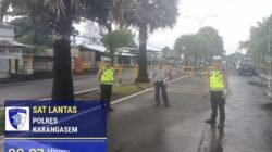 Amankan Jalur Car Free Day, Sat Lantas Polres Karangasem Stand By di Jalan Veteran