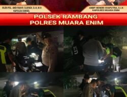 Wujudkan Rasa Aman, Polsek Rambang Polres Muara Enim Laksanakan KRYD di Malam Libur