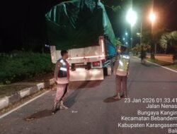 Melalui Blue Light Patrol Polsek Bebandem, Cegah Gangguan Kamtibmas di Malam Hari