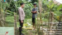 Bhabinkamtibmas Polsek Rantau Bayur Dorong Warga Desa Tebing Abang Mandiri Pangan