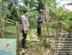 Bhabinkamtibmas Polsek Rantau Bayur Dorong Warga Desa Tebing Abang Mandiri Pangan