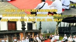 Kapolsek Selat Gelar Giat Jum’at Curhat, Bersama Tokoh Masyarakat Pura Bale Agung Desa Adat Selat