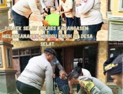 Polsek Selat Gelar Minggu Kasih, Berikan Bantuan kepada Warga Kurang Mampu di BD. Lusuh Desa Peringsari, Kec. Selat