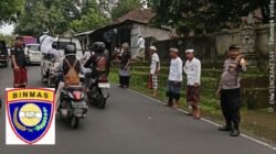 Bhabinkamtibmas Berikan Pengamanan Kegiatan Usaba Pura Dalem, di Desa Adat Pempatan