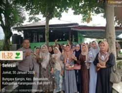 Bhabinkamtibmas Desa Bungaya Kangin Amankan Ziarah Rombongan Asal Jawa Tengah, Sekaligus Serap Aspirasi Penjiarah Melalui Jum’at Curhat