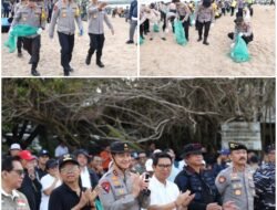 Kapolda Bali dan 5.000 Relawan Satukan Langkah, Bersihkan Pantai Kedonganan